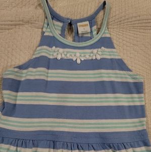 Gymboree Long Halter Blue Striped Dress